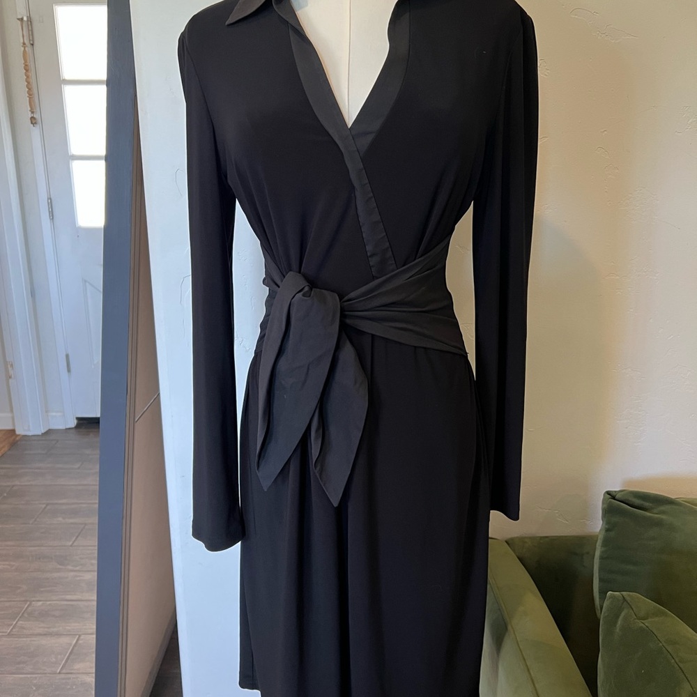 Joseph Ribkoff Black Long Sleeve Wrap Dress